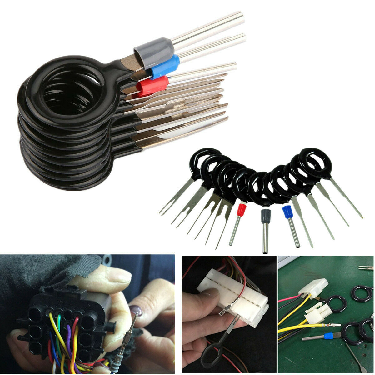 29 Pcs Universal Aluminum Alloy Wiring Connector Terminal Removal Puller Tools