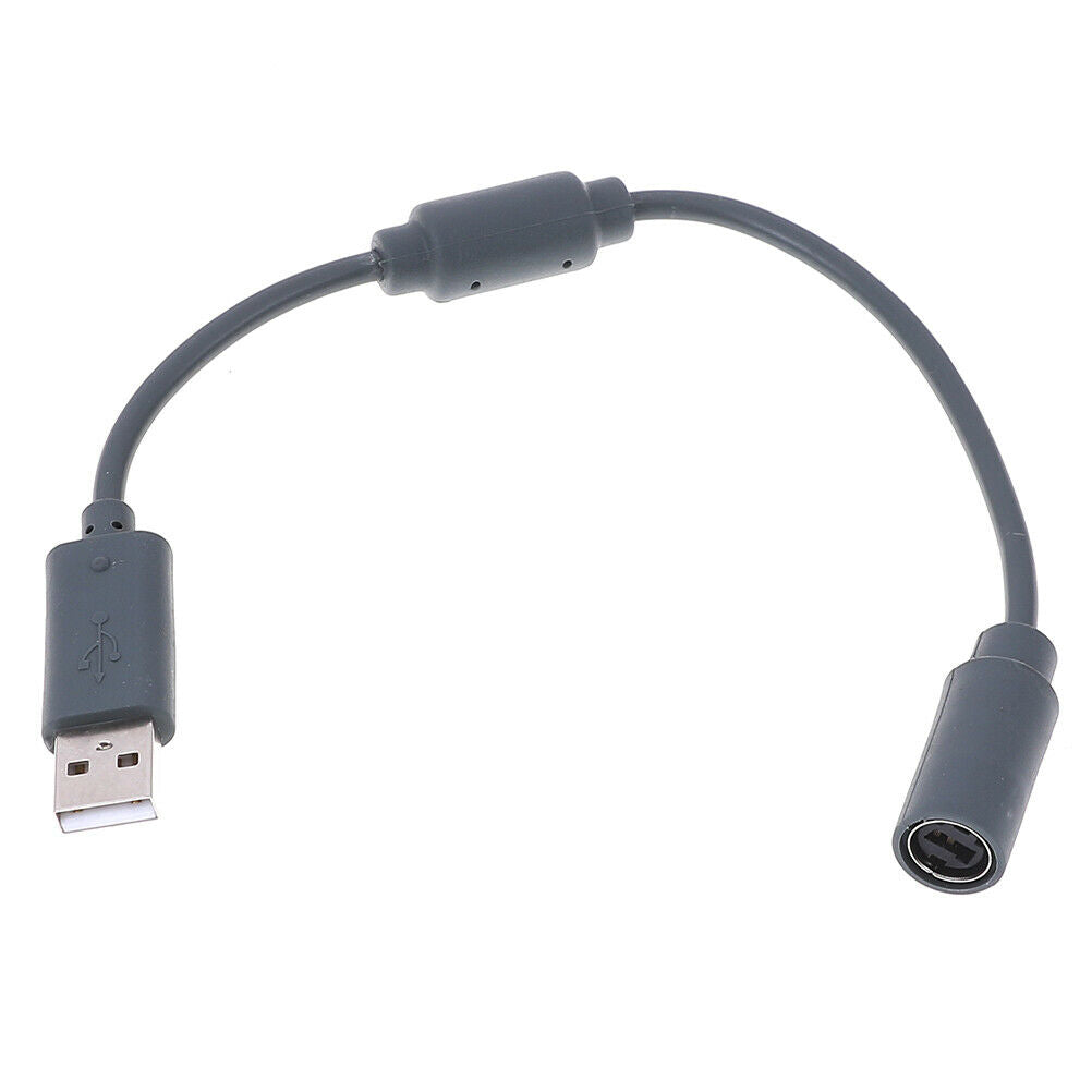 Wired controller USB breakaway adapter cable cord for xbox 360 Gray 23cm DEAU