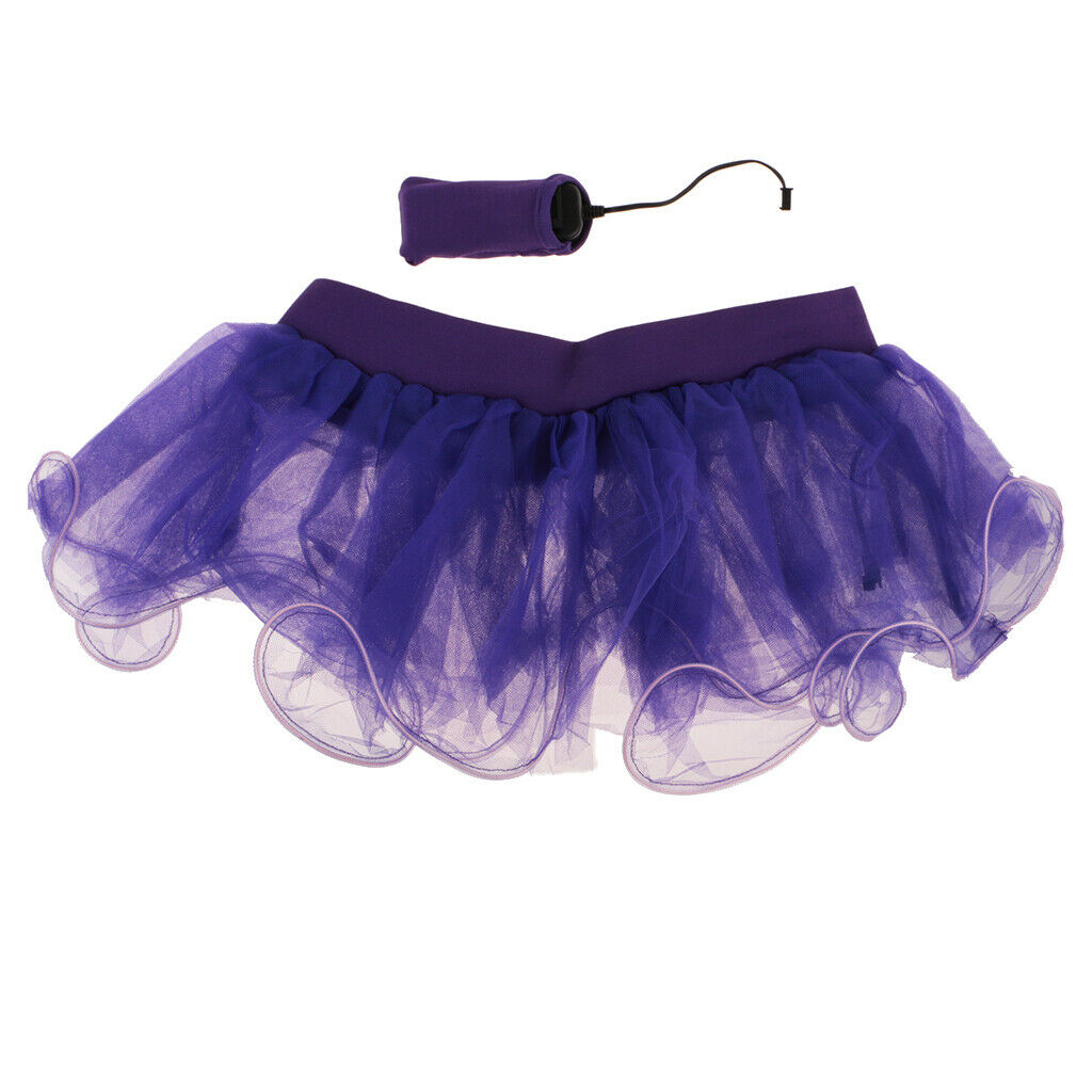Women Sexy LED Tutu Skirt Petticoat Glow in Dark Nightclub Costume M Purple