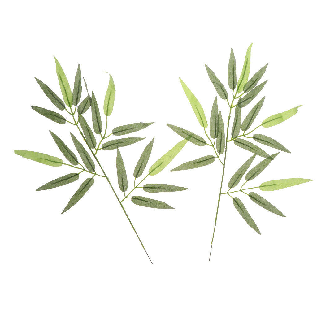 12x Artificial Bamboo Ivy Plant Bush Plastic Foliage Garland Home Decor 60cm