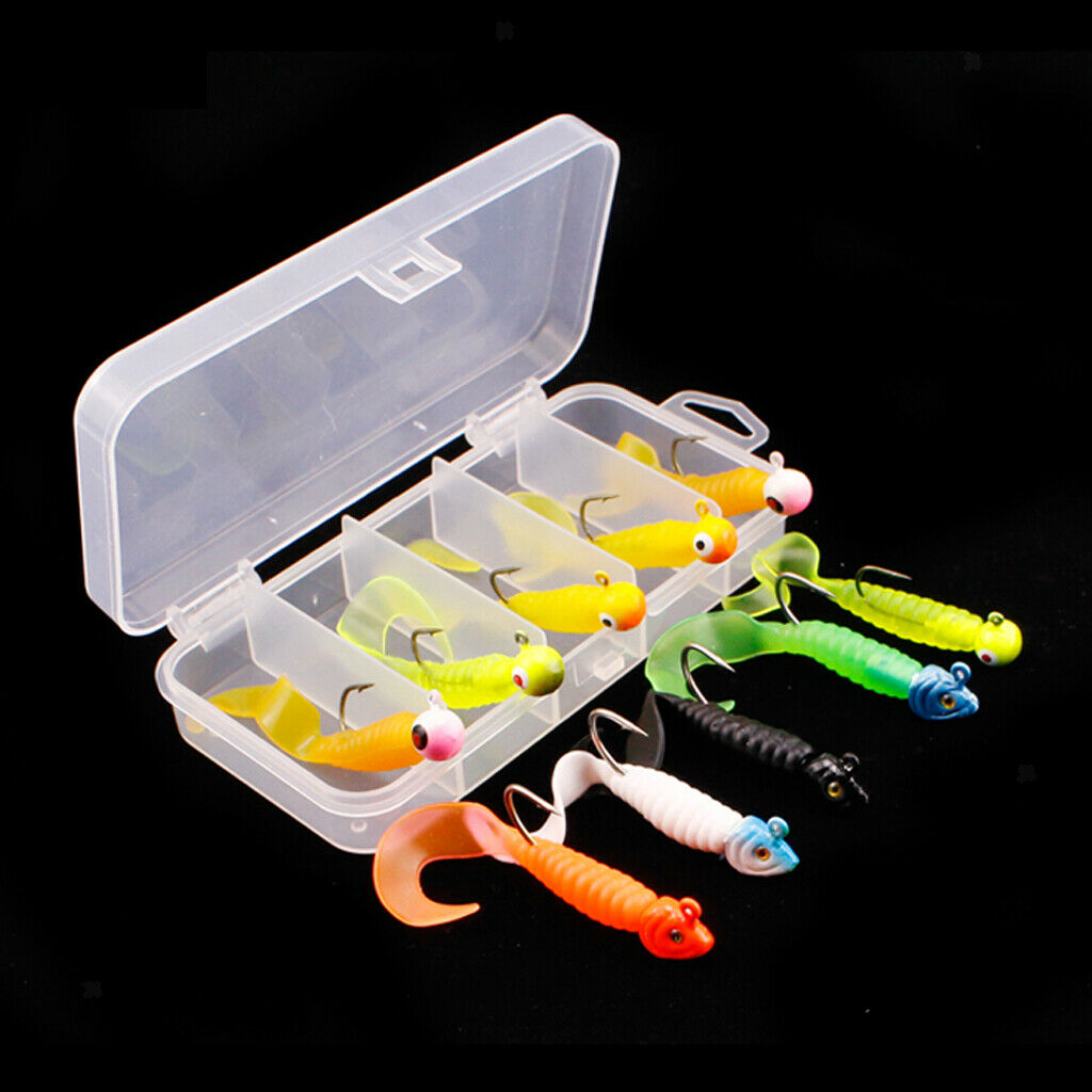 10pcs Soft Bait Shad Fishing Lure  Head Soft Bait Fishing Supplies