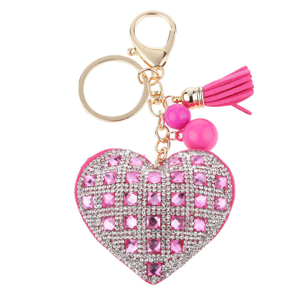 Soft Diamante Rhinestone Starfish/ Heart/ Flower/ Dog Pendant Purse Bag Keyring