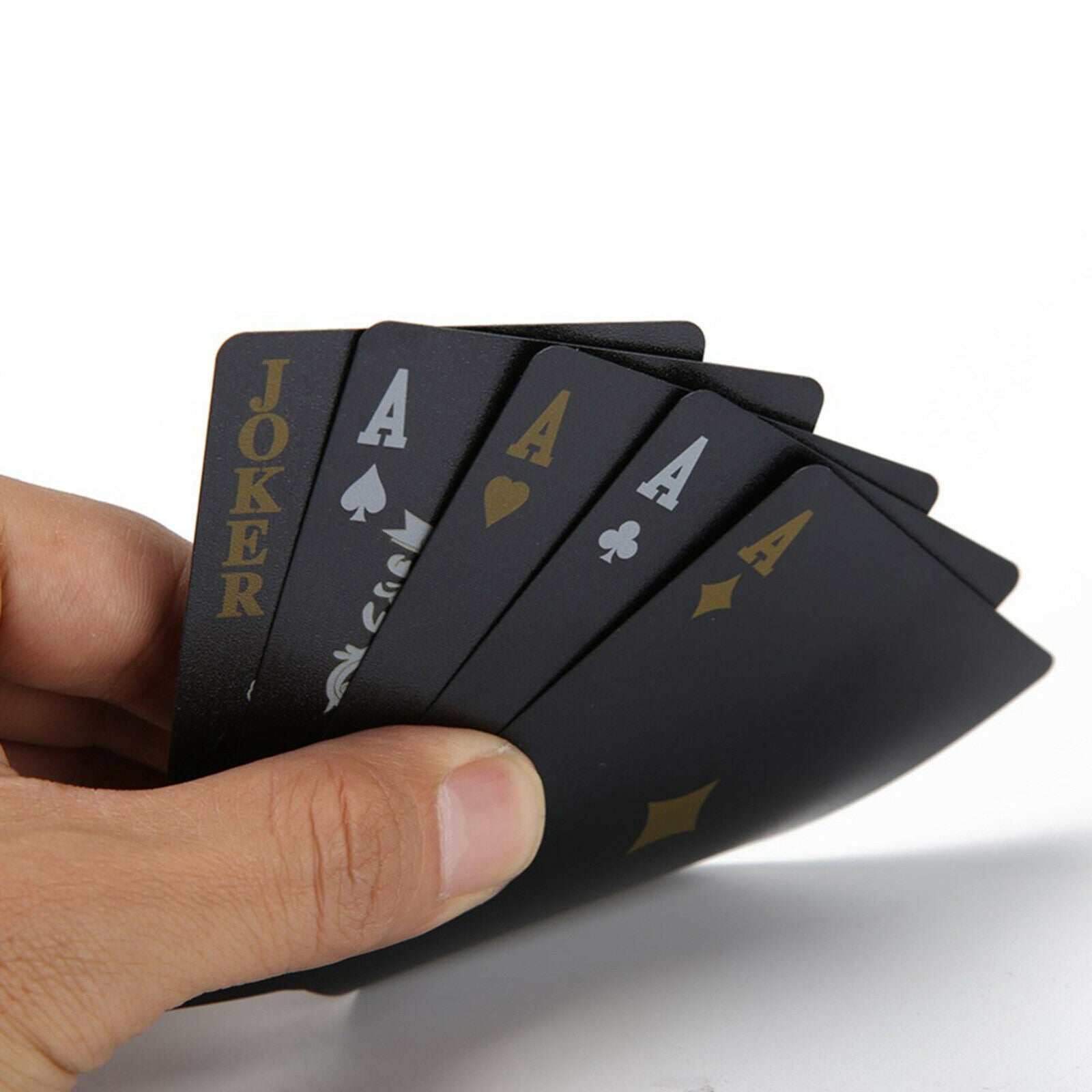 Playing Cards Black 54 Cards Deck Poker Party Magic Table Game Fun Gift