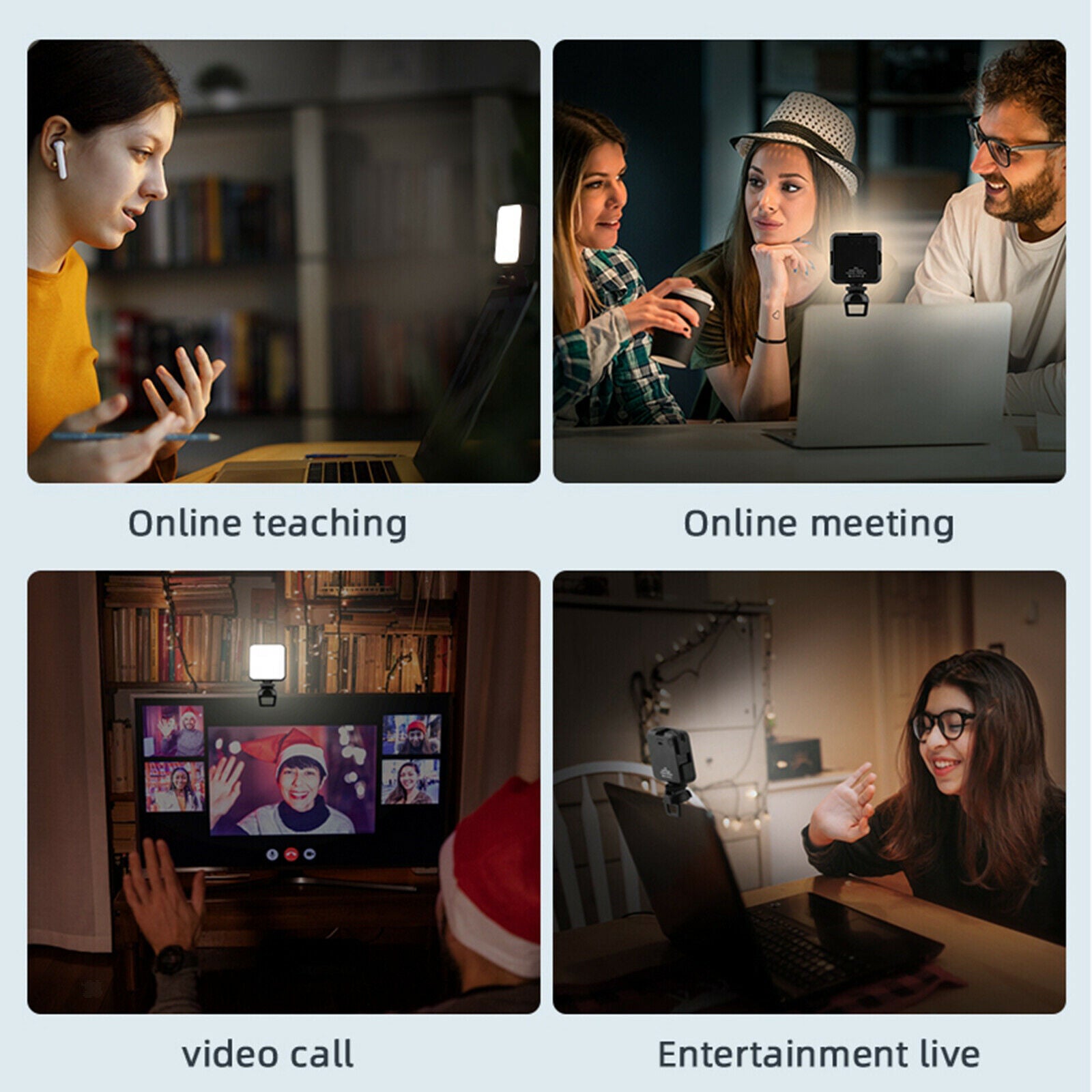 Webcam 49 Led Beads Video Conference Lighting Kit with Clip for
