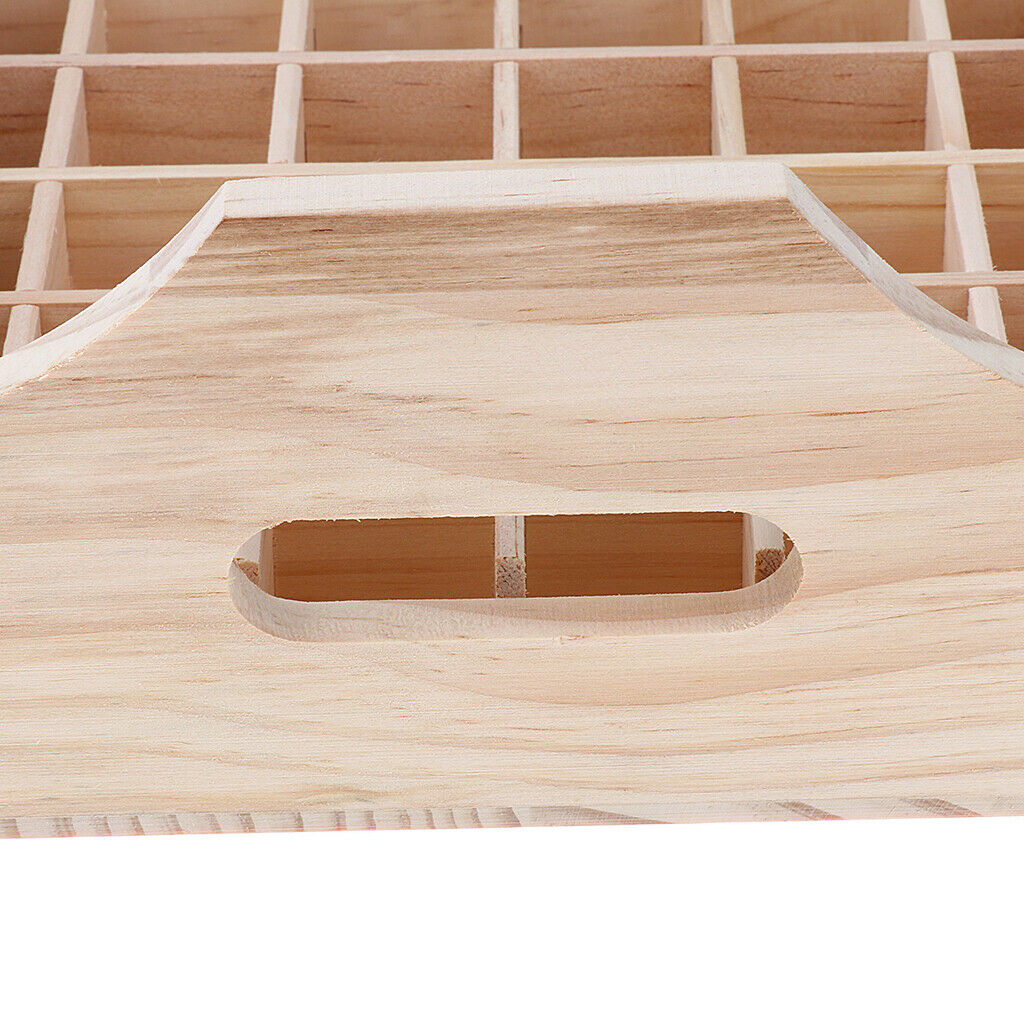 42 Slots Essential Oil Holder Display Wooden Storage Case Tray Organizer
