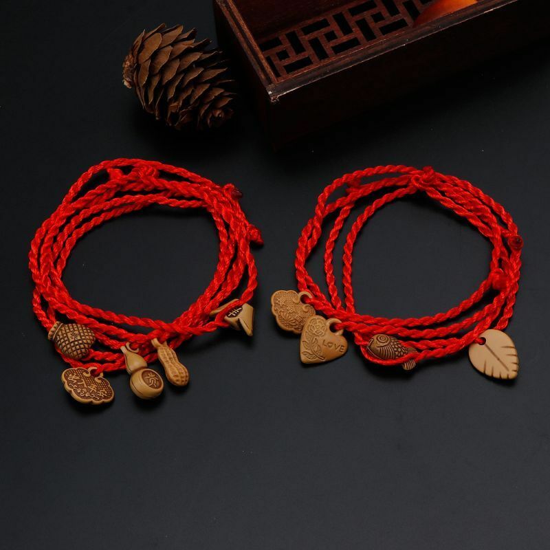 10Pcs Handmade Lucky Knitting Red String Braided Lovers Friendship Bracelets