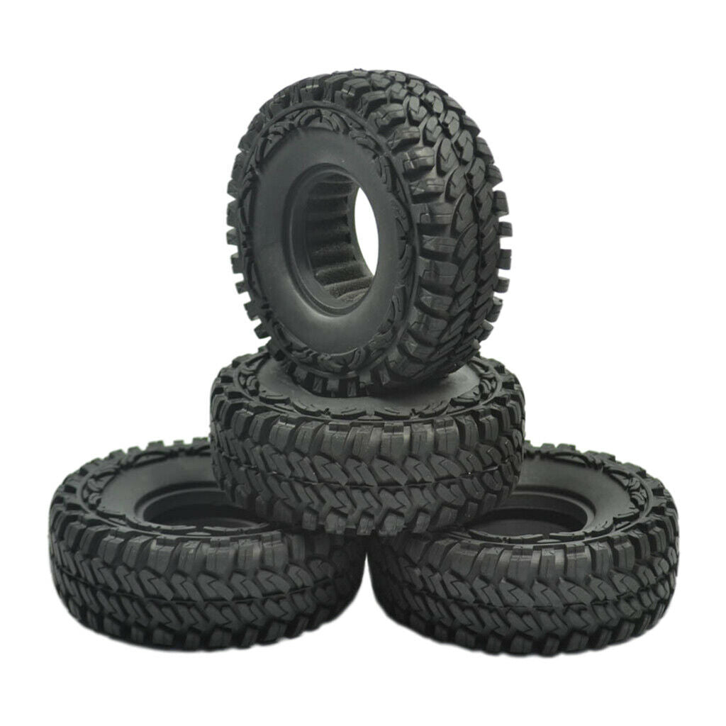 4 Set of 1.9'' Rubber Tyres Set Fit for SCX10 D90 1:10 RC Crawler DIY Parts
