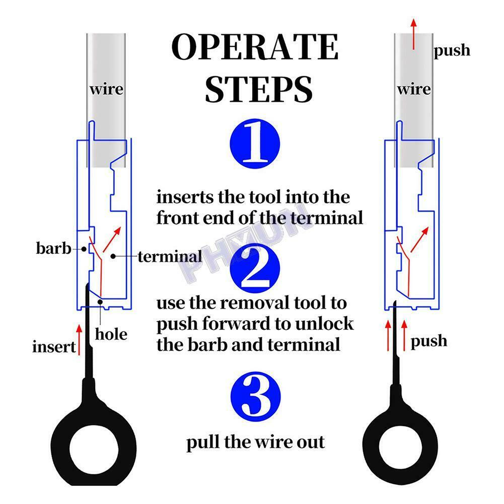 20x Car Terminal Removal Tool Wire Harness Terminal Extraction Withdrawal Needle