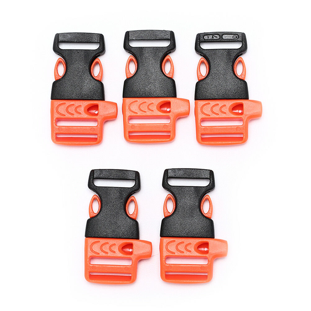 5pcs Survival Whistle Buckle Plastic Buckles For Paracord Bracelet/ Backp.l8