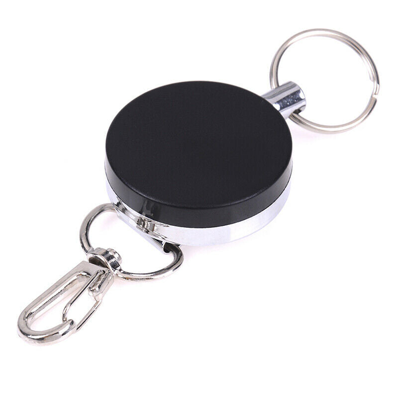 Resilience steel wire rope elastic keychain sporty retractable alarm keych.l8