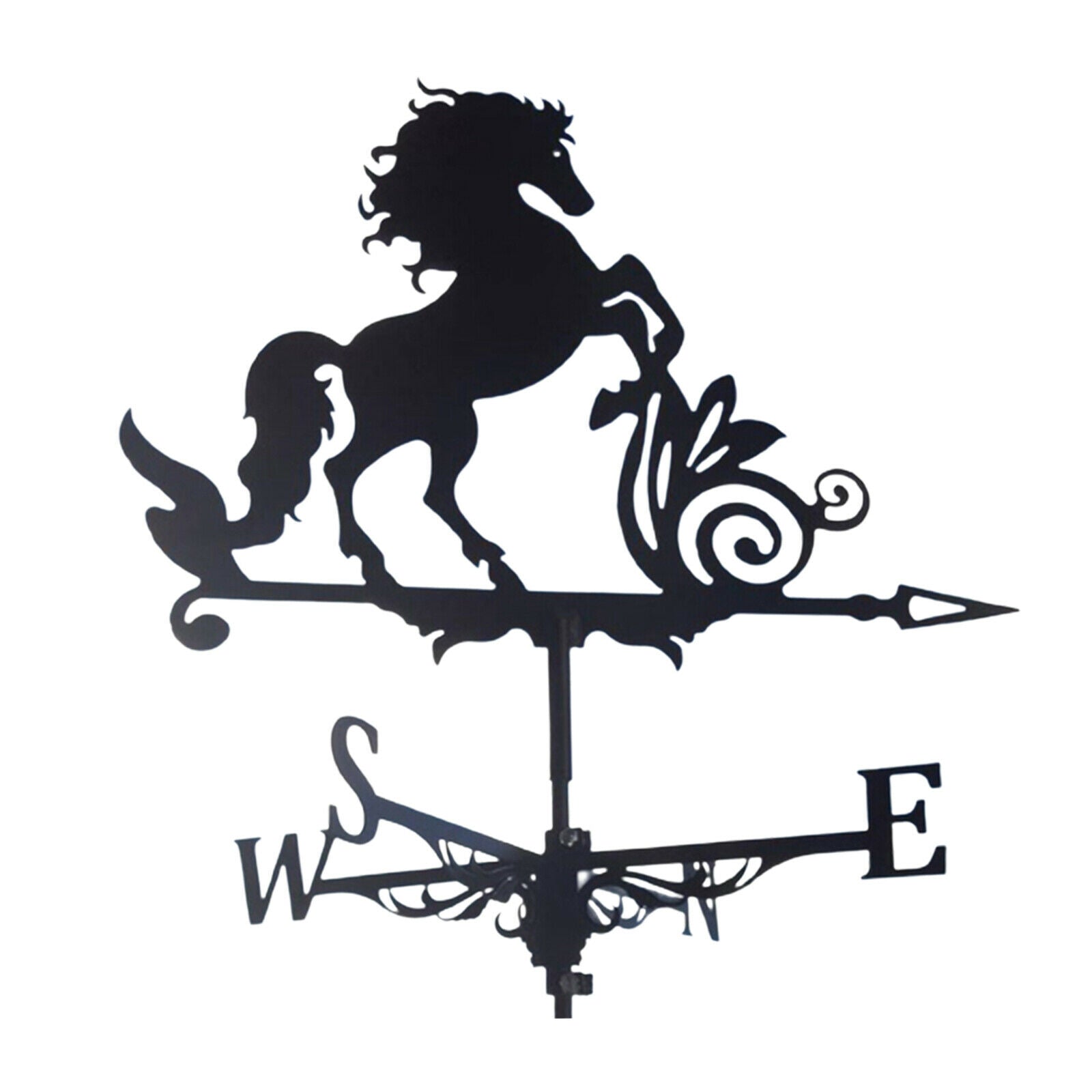 Retro Metal Horse Shape Weathervane Weather Vane Outdoor Yard Barn Scene