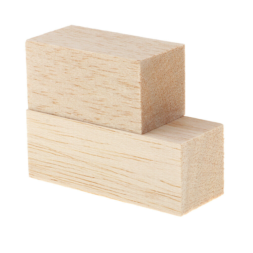 5Pine Wood Blocks Wooden Square Sticks for Art Models,Aircrafts,DIY Projects 8cm
