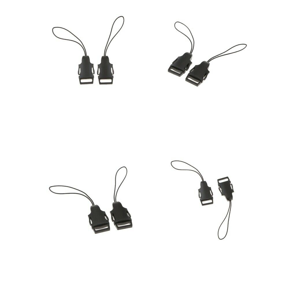 8Pieces Black Quick Release Buckle Kit Neck Strap Camera Eyelet Sling Belt