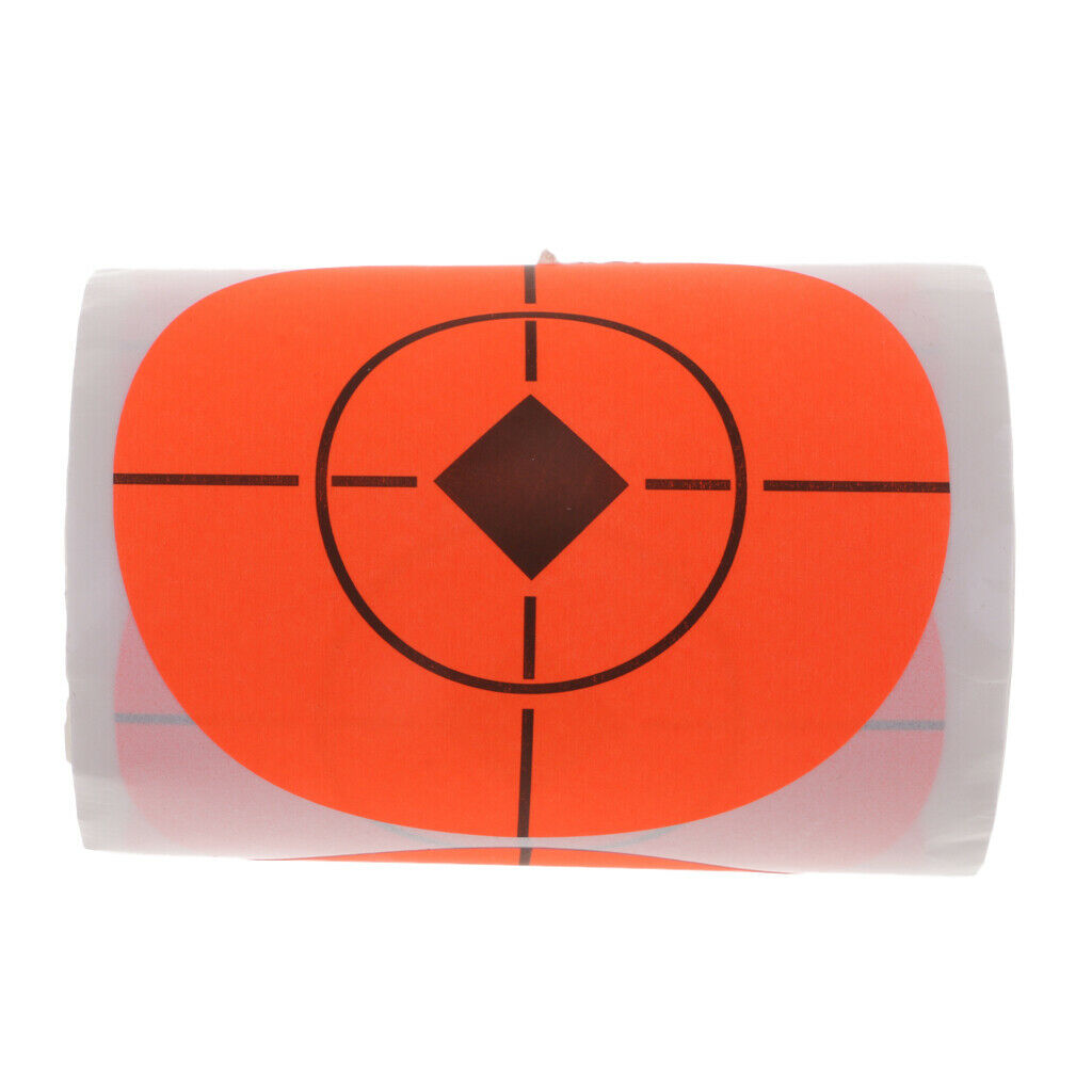 100pcs / roll   3 "  Self   adhesive   Orange   Target   Stiers   for   Shooting