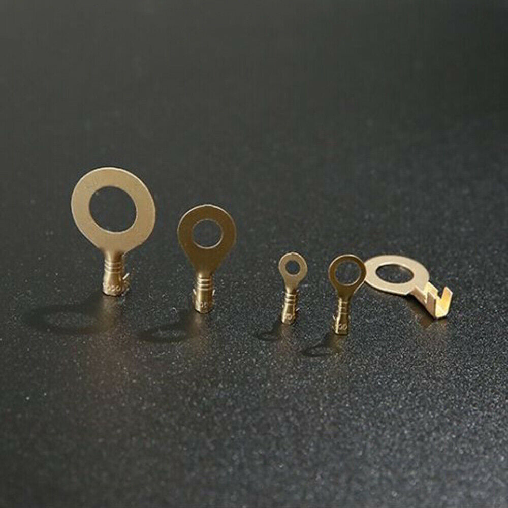 150Pcs Ring Eyes Copper Crimp Terminals Non-insulated Assortment Kit M3/M4/M5/M6