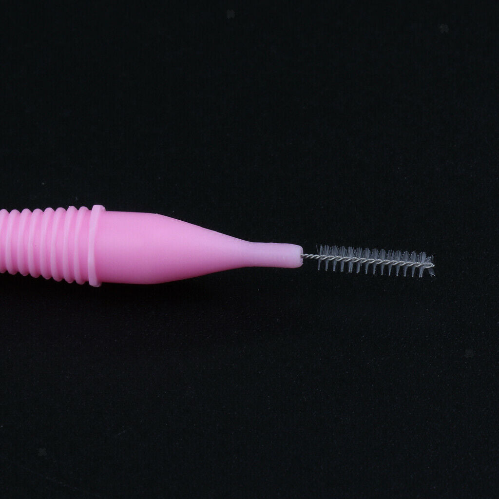 80x Dental Interdental Brush Toothpick Teeth Cleaning Oral Care Purple+Pink