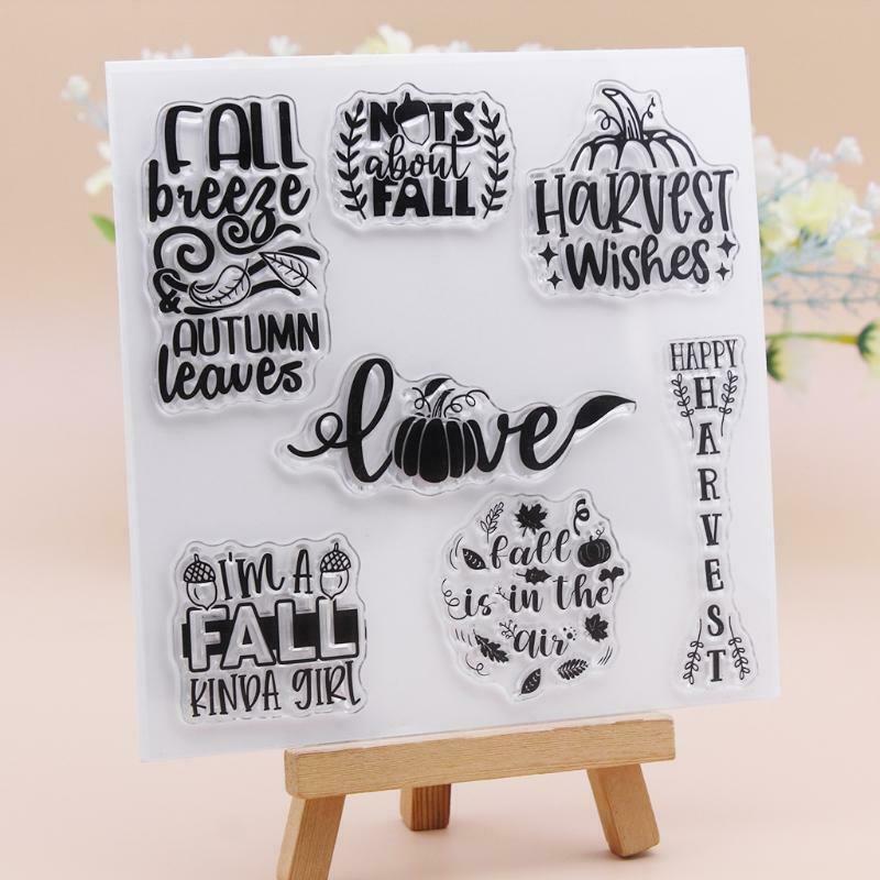 Autumn Harvest Silicone Clear Seal Stamp DIY Scrapbooking Embossing Photo Album
