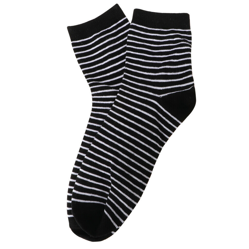 5 Pairs Fashion Men Stripe Cotton Ankle Socks Athletic Crew Socks Design A