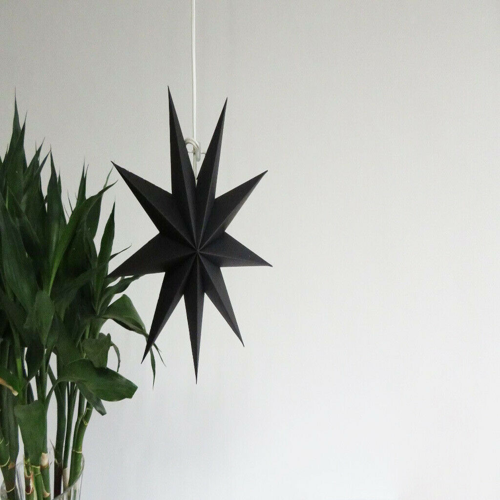2Pcs Christmas Nine Angles Paper Star Hanging Decor Home Party DIY Craft NEW