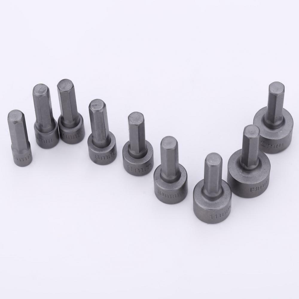 18Pieces/ 2Sets 5mm-13mm Hex Socket Sleeve Nozzles Nut Driver Set