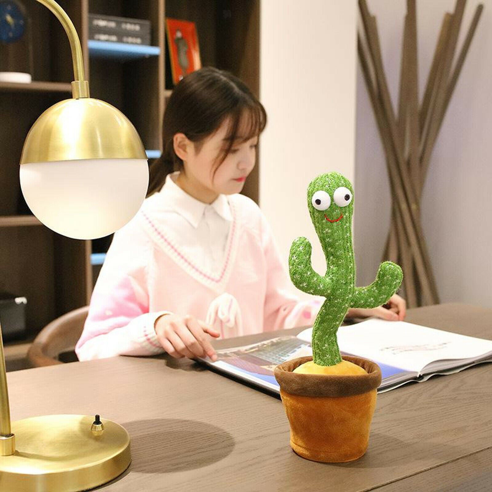 * Cactus Plush Toys, Electronic Swing Cactus with Singing and *