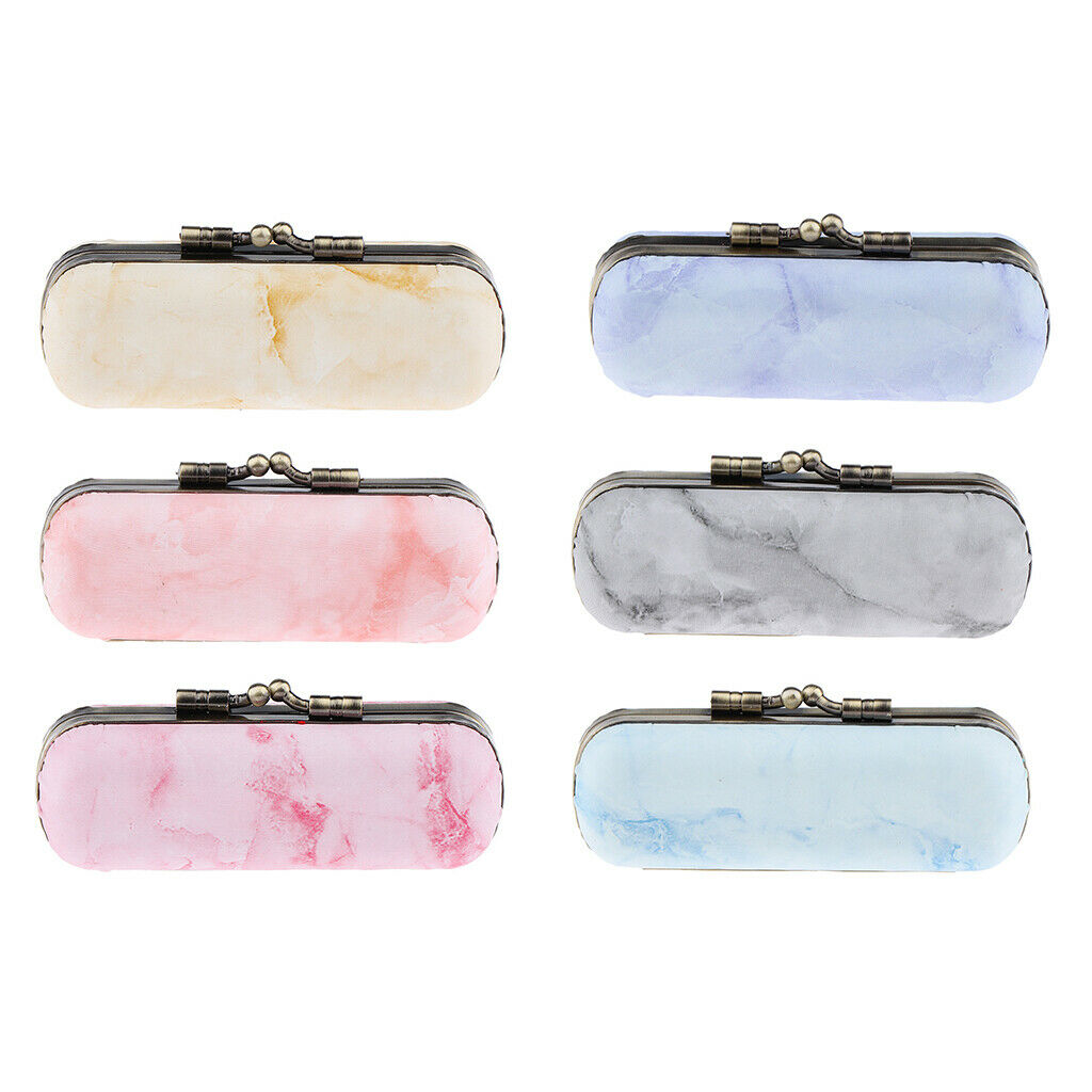 Makeup Holder Lipstick Case Storage Box with Mirror for Purse Pink