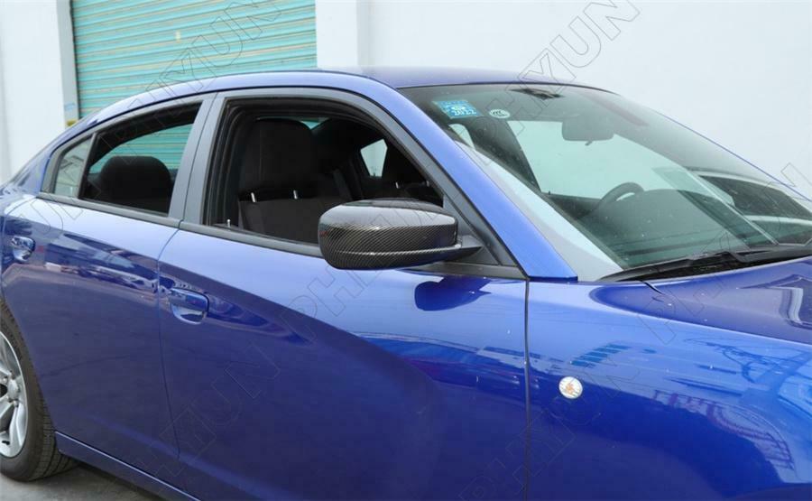 For 2011-2021 Dodge Charger Rearview Mirror Covers Decoration Carbon Fiber Look