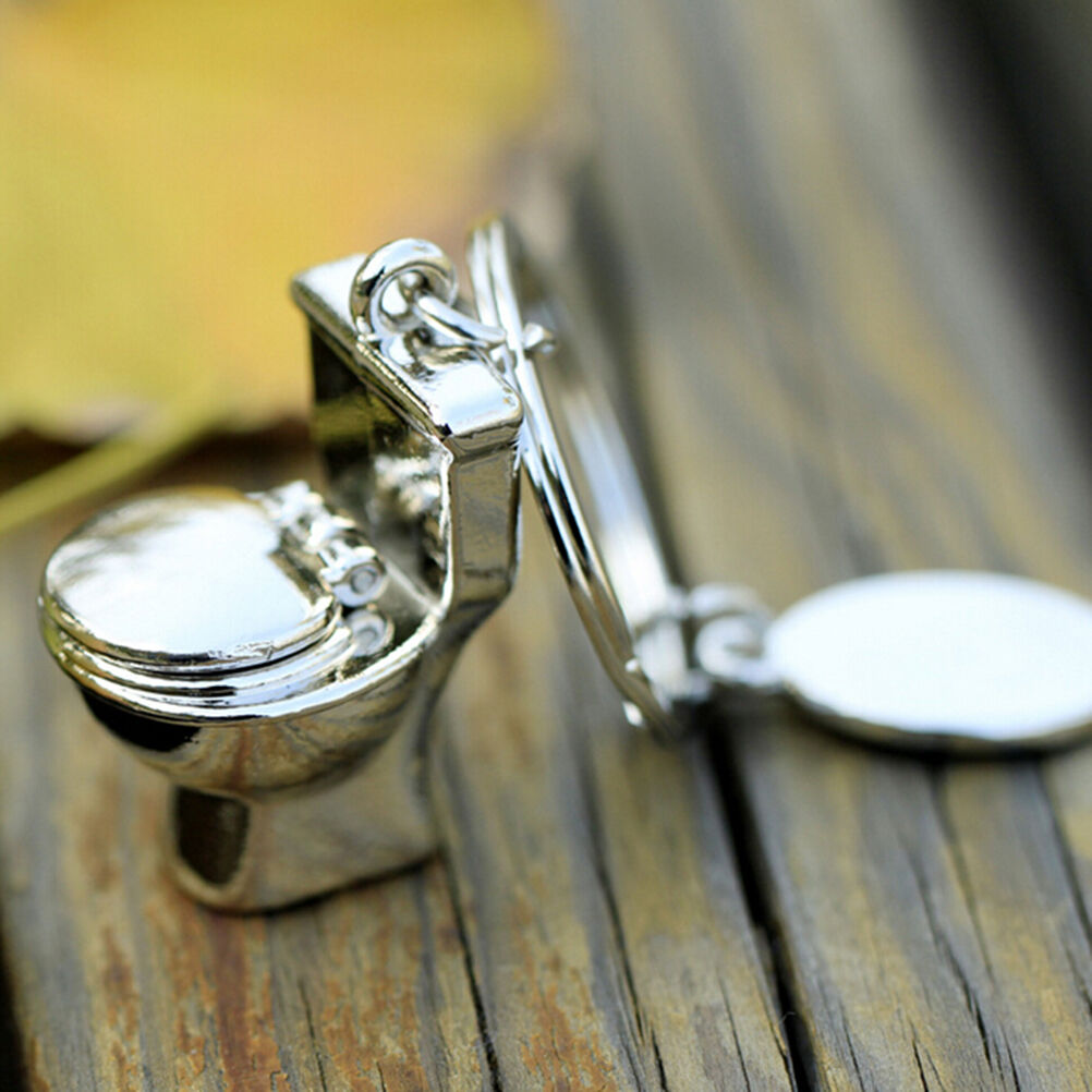 Small Toilet Forever Keychain Metal Key Chain Keyring Keyfob Kids,AUJ Fx