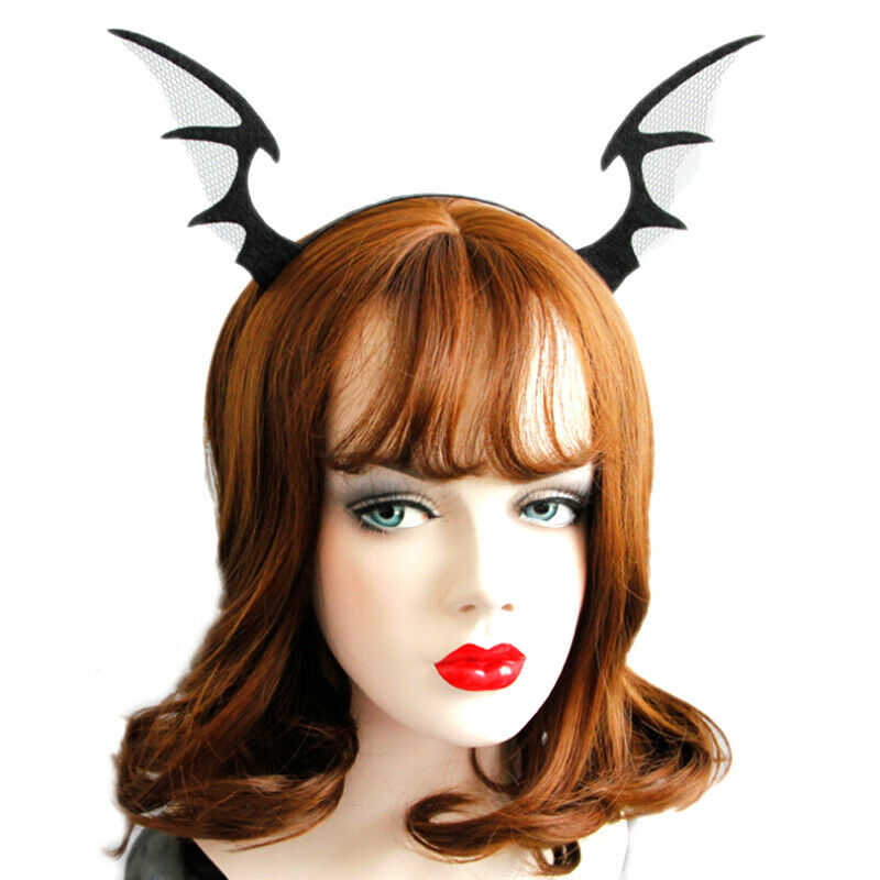 Bat Wings Ears Hair Hoop Halloween Party Headband Hairband Headwear Cos.l8