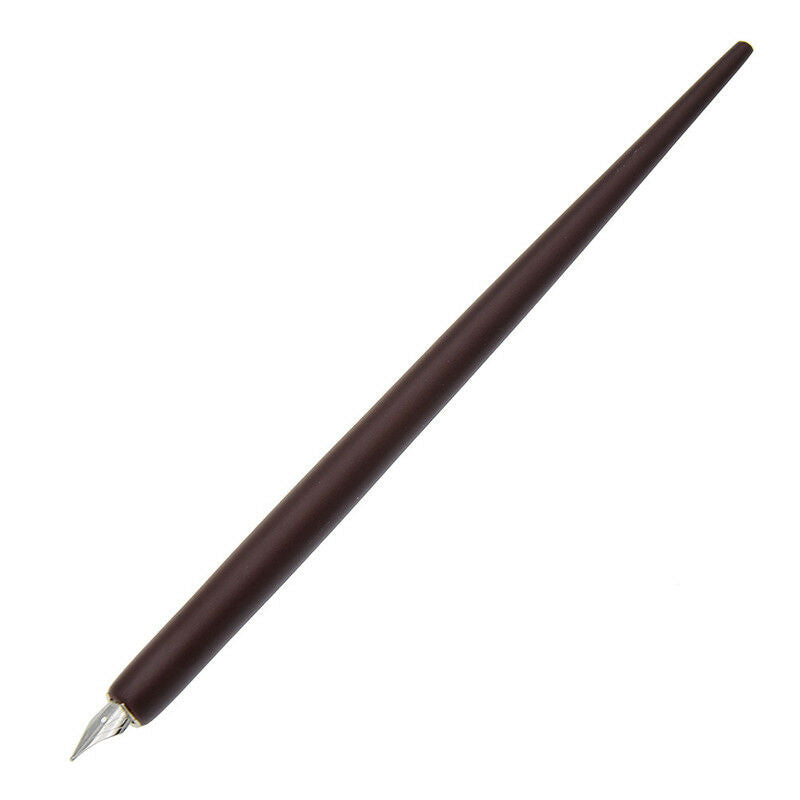 1x Novelty Wood Dig Pen + 5 Nibs Copperplate English Calligraphy Nice Stationery