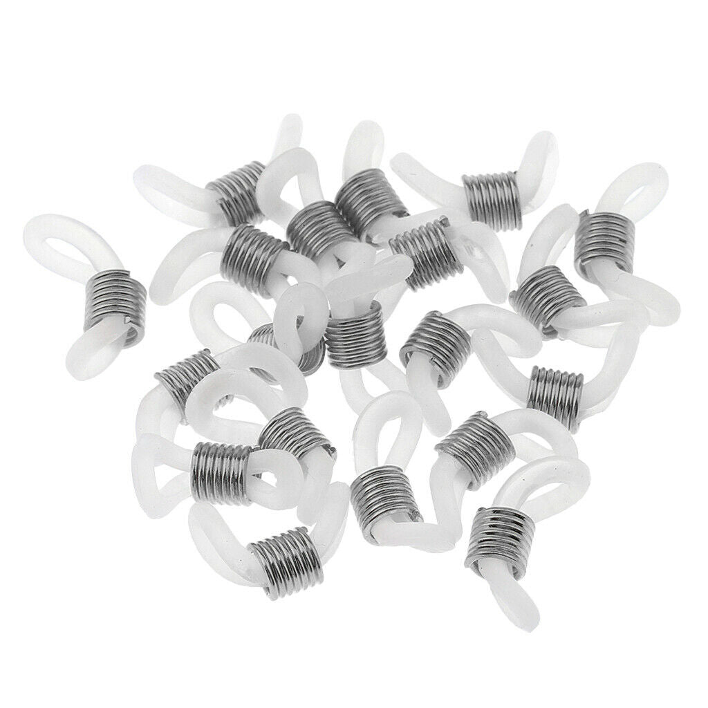 100set rubber ends retainer connector holder eyeglass chain rubber end loops