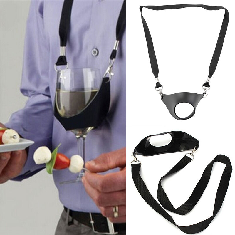 Portable Wine Yoke Lanyard Glass Holder Straps Birthday Gifts Present Nice