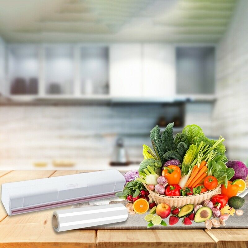 Food Plastic Cling Wrap Dispenser Preservative Film Cutter Kitchen Tool AccessY2