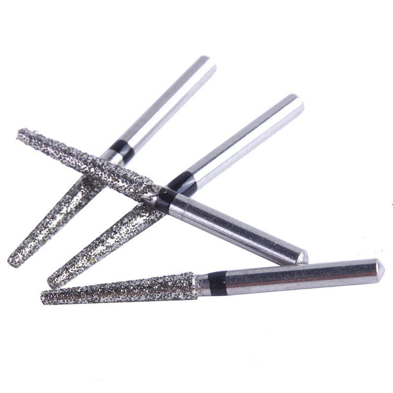 100X Dental High Speed Super Coarse Diamond Burs Cone Taper Flat Head TF-13S