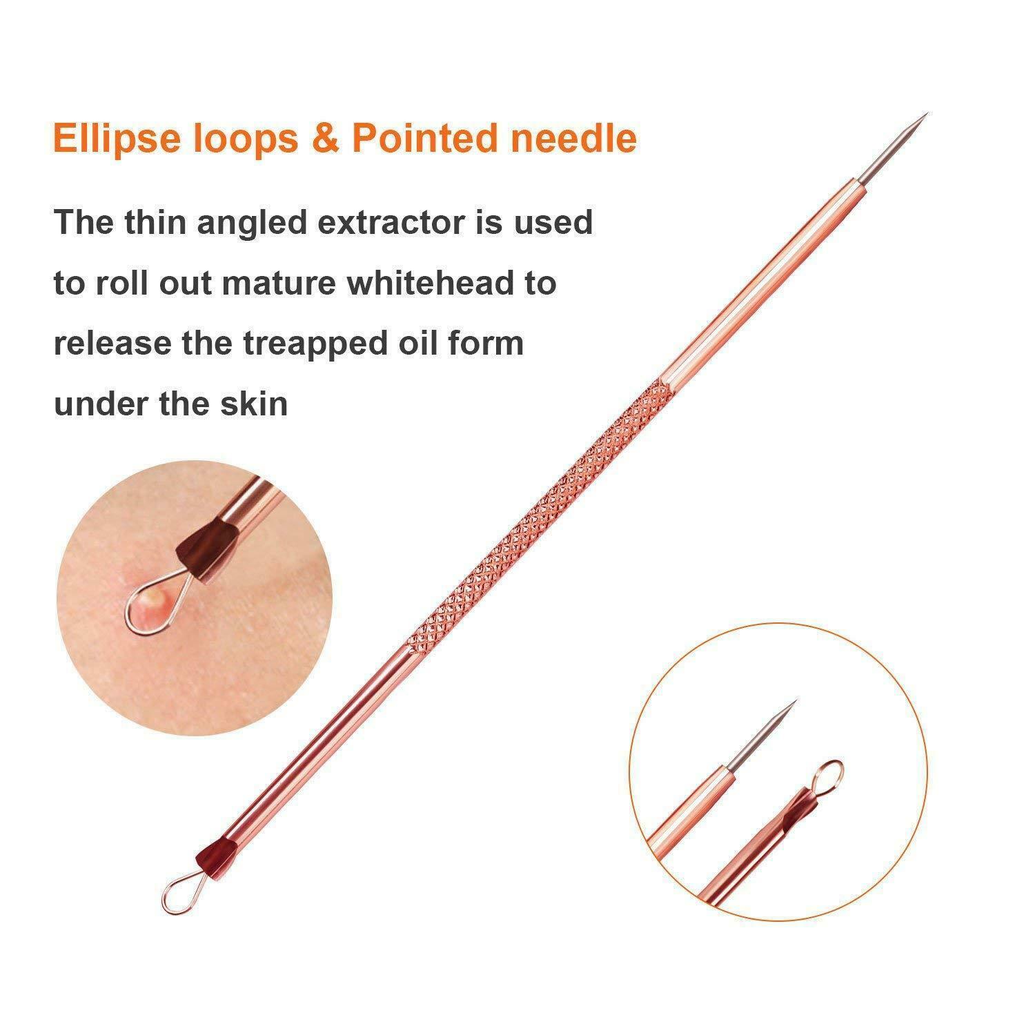 4pcs/Set Blackhead Acne Comedone Pimple Blemish Extractor Remover Tool Kit Set