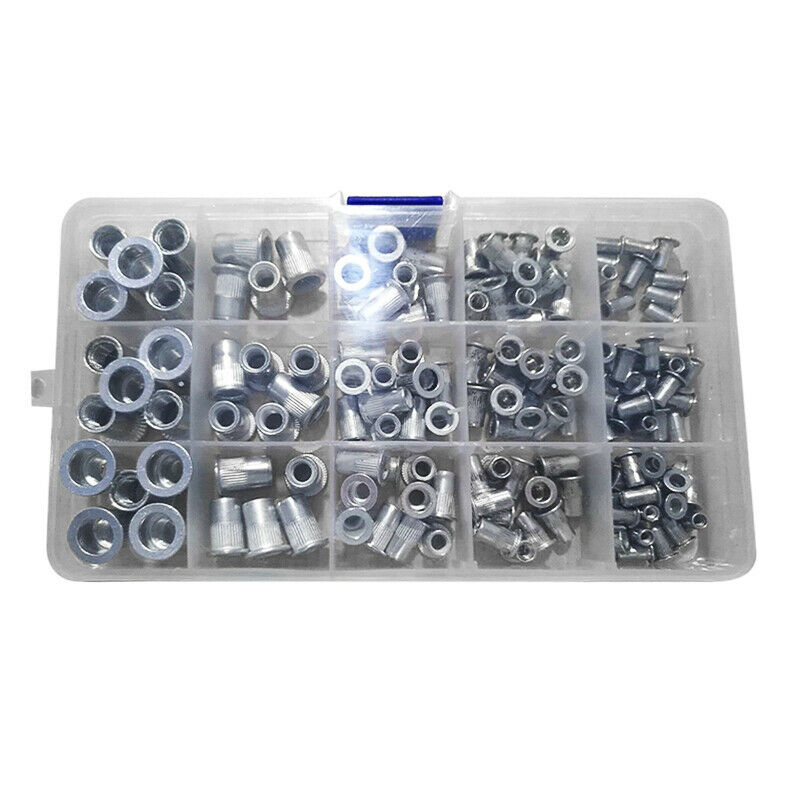 150Pcs Boxed Flat Head Rivet Nut Countersunk Vertical Grain Aluminum Rivet Nut