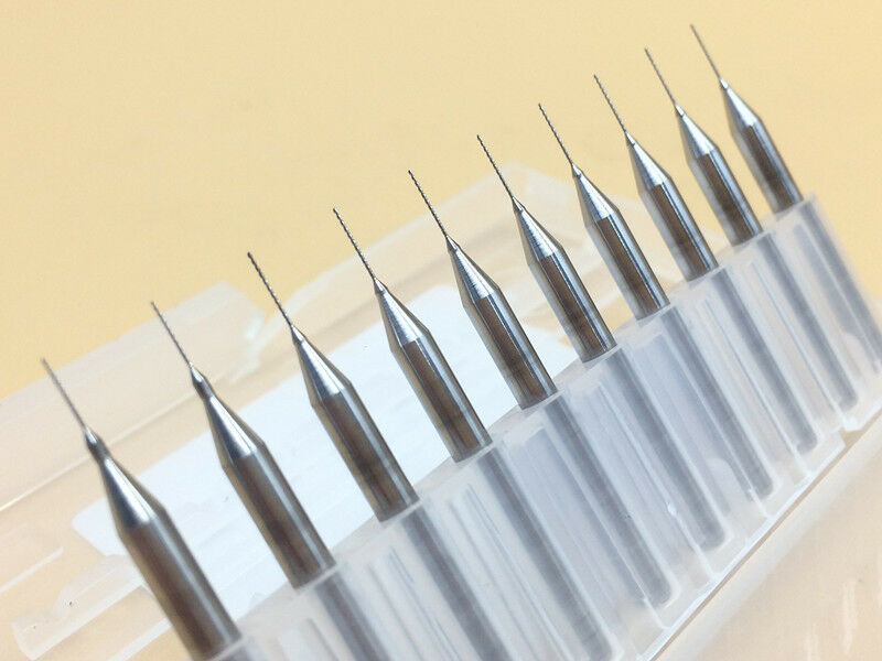 10pcs 3.175mm Shank 0.15mm Micro Drill Bits PCB Print Circuit Board Carbide