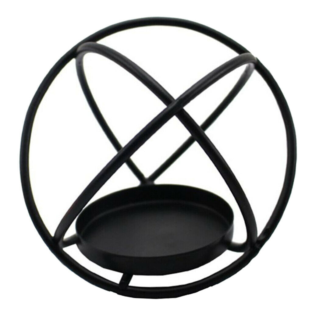 2pcs Metal Wire Candle Holder Geometric Sconce Votive Wall Light for Church