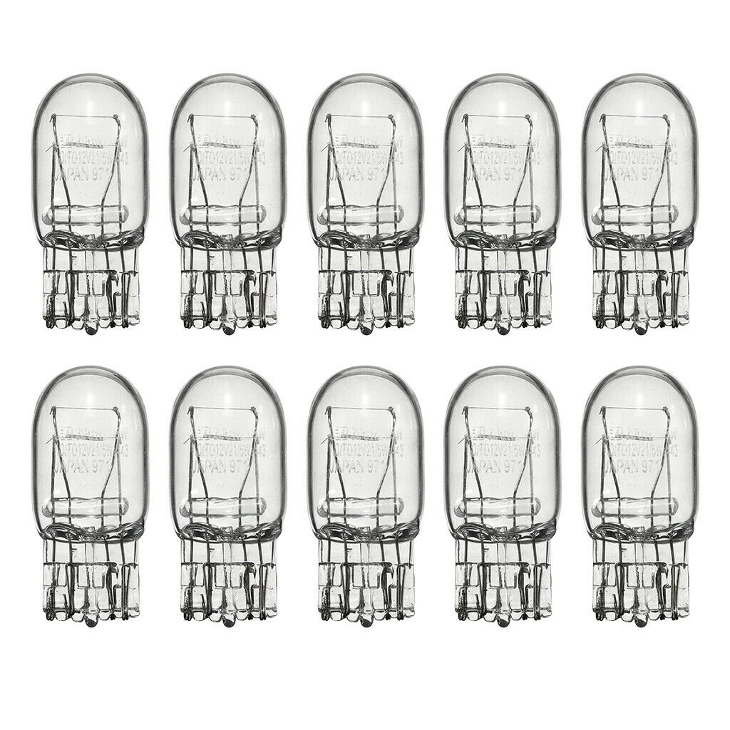 10x T20 7443 Car Dual Filament Turn Signal Brake Light 12V Amber Yellow