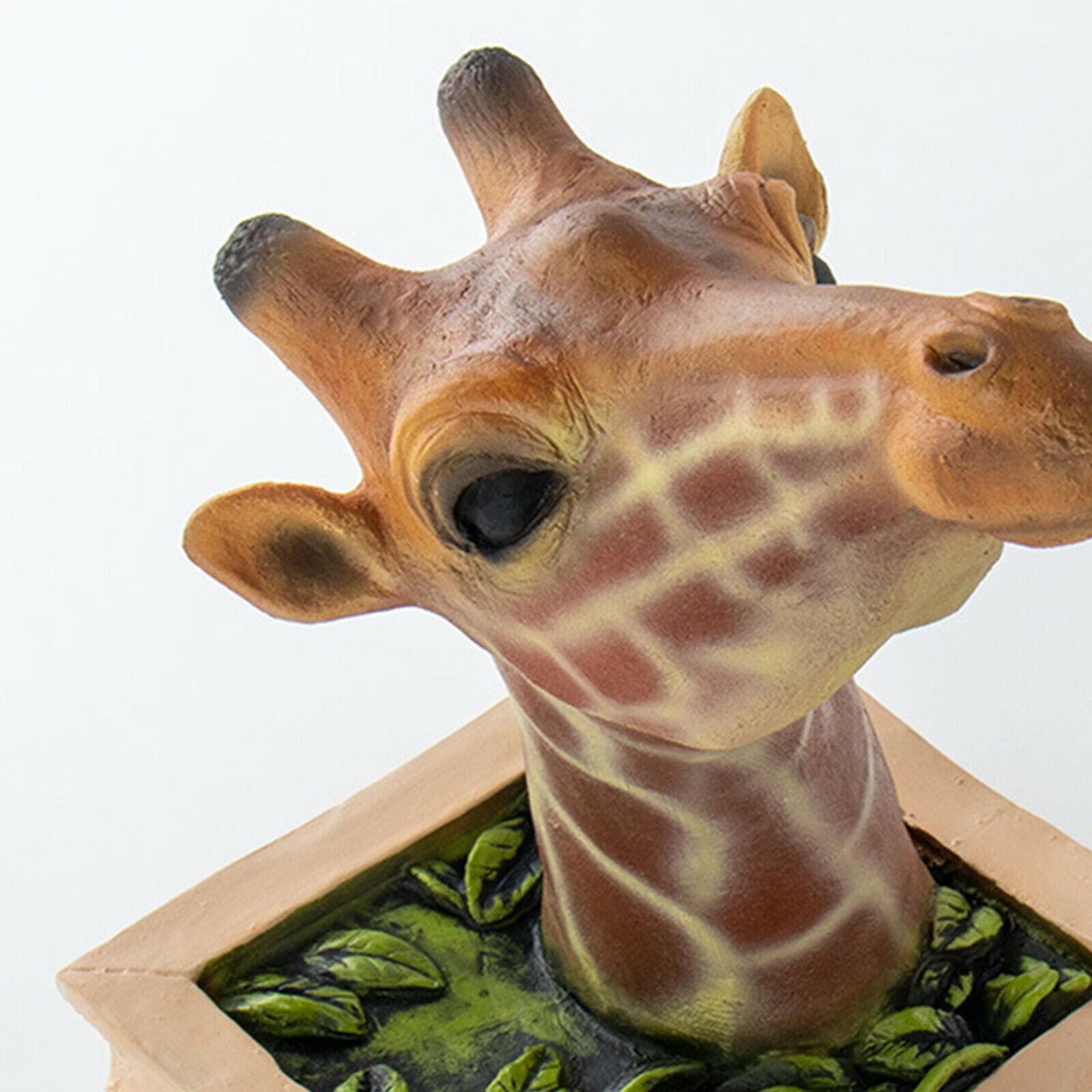 Giraffe Head Wall Mounted Statue Home Garden Bedroom Background Decoration