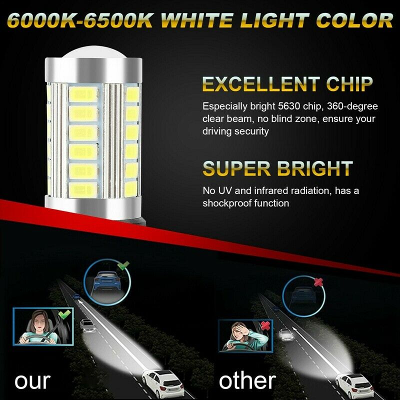 4X 9005 9006 LED Combo Headlight Bulbs High Low Beam Kit HB3 HB4 6500K XenonB3B8