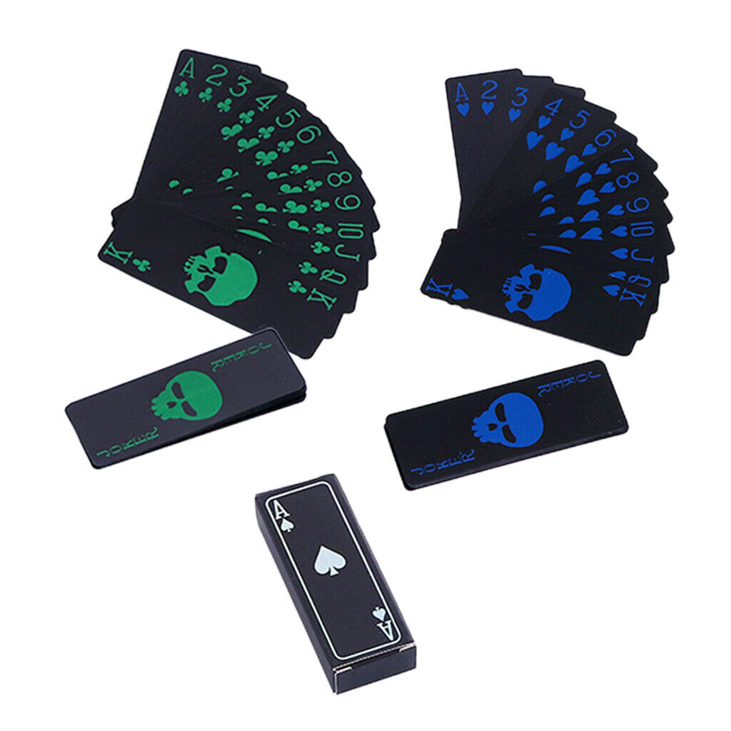 55 Cards/Deck New Creative Waterproof Black Matte Playing Cards Card Games
