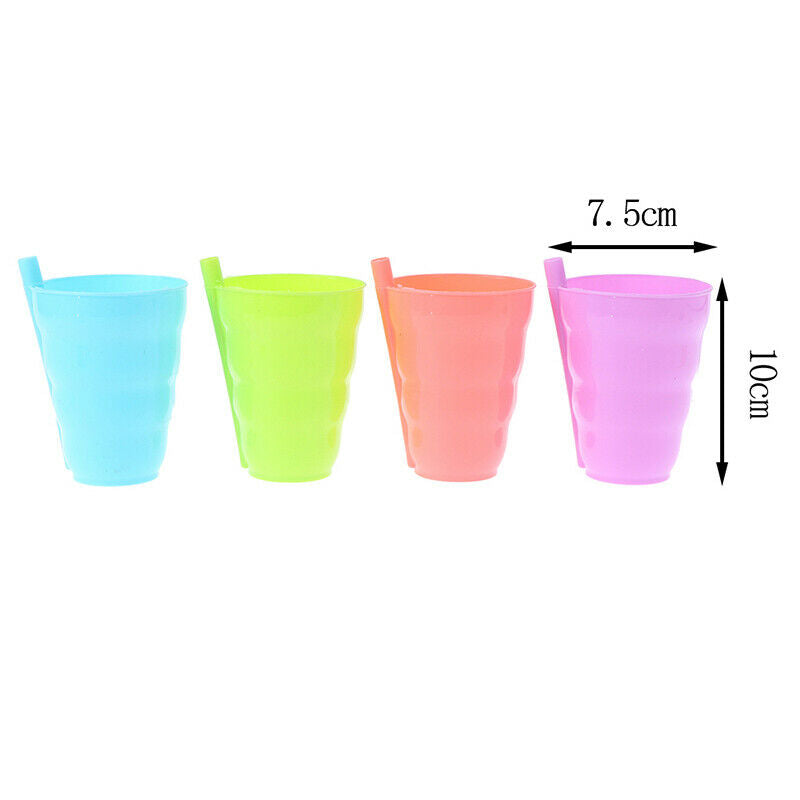 2 x Children Sip a Cup Tumblers with Built in Straw Plastic Sippy Cup .l8
