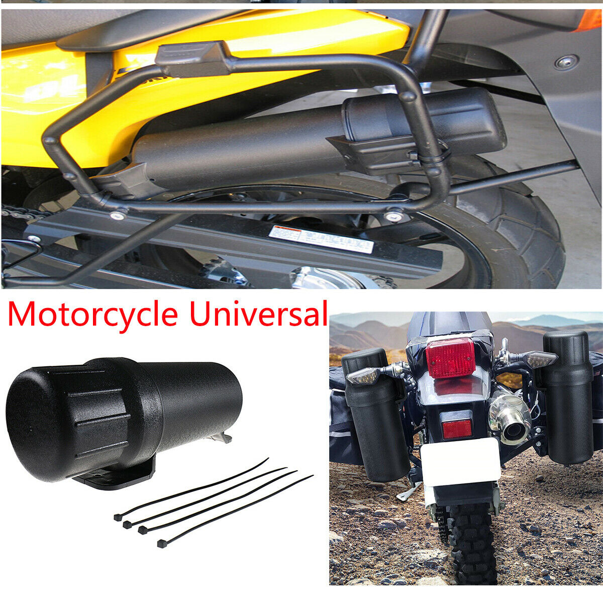 Motorcycle Waterproof Tool Tube Gloves Raincoat Storage Box Tool Universal