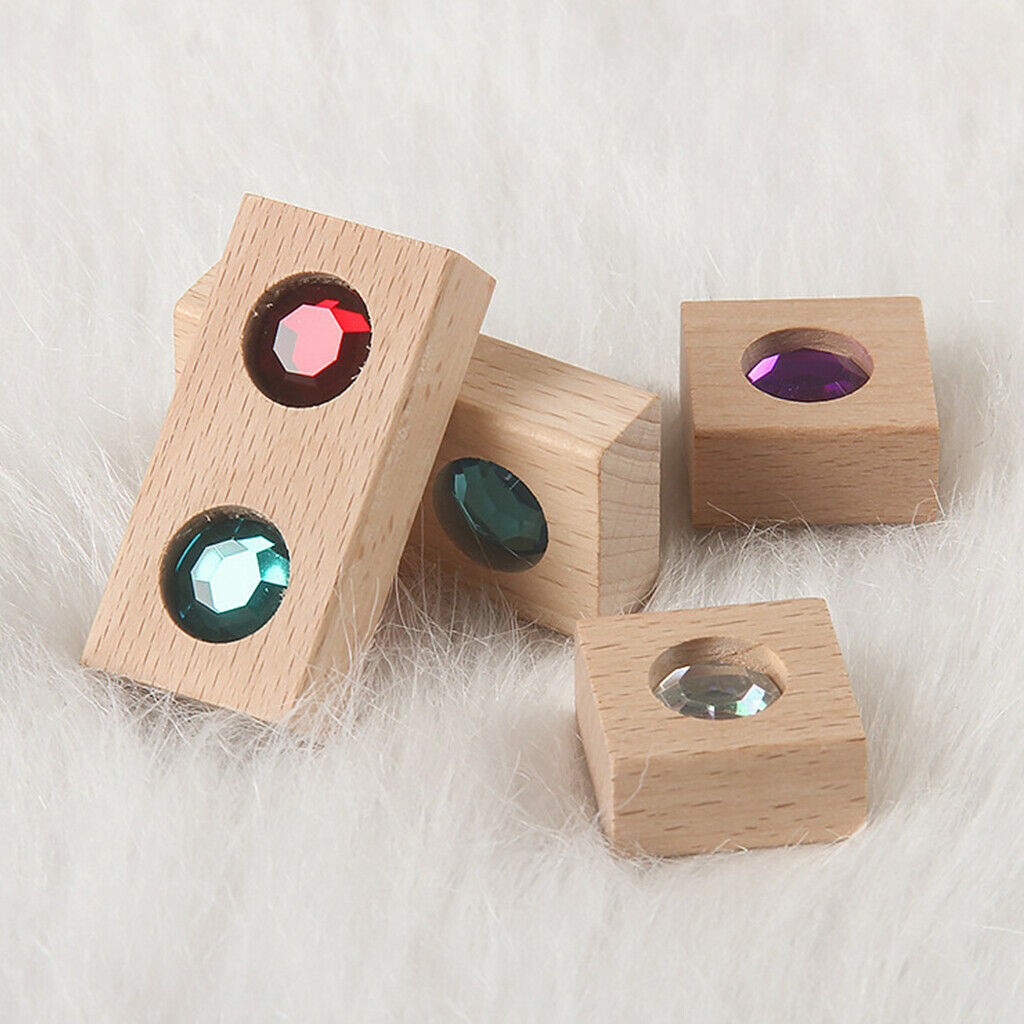 128pcs Colorful Gems Blocks Toys Translucent Rainbow Educational Recognition