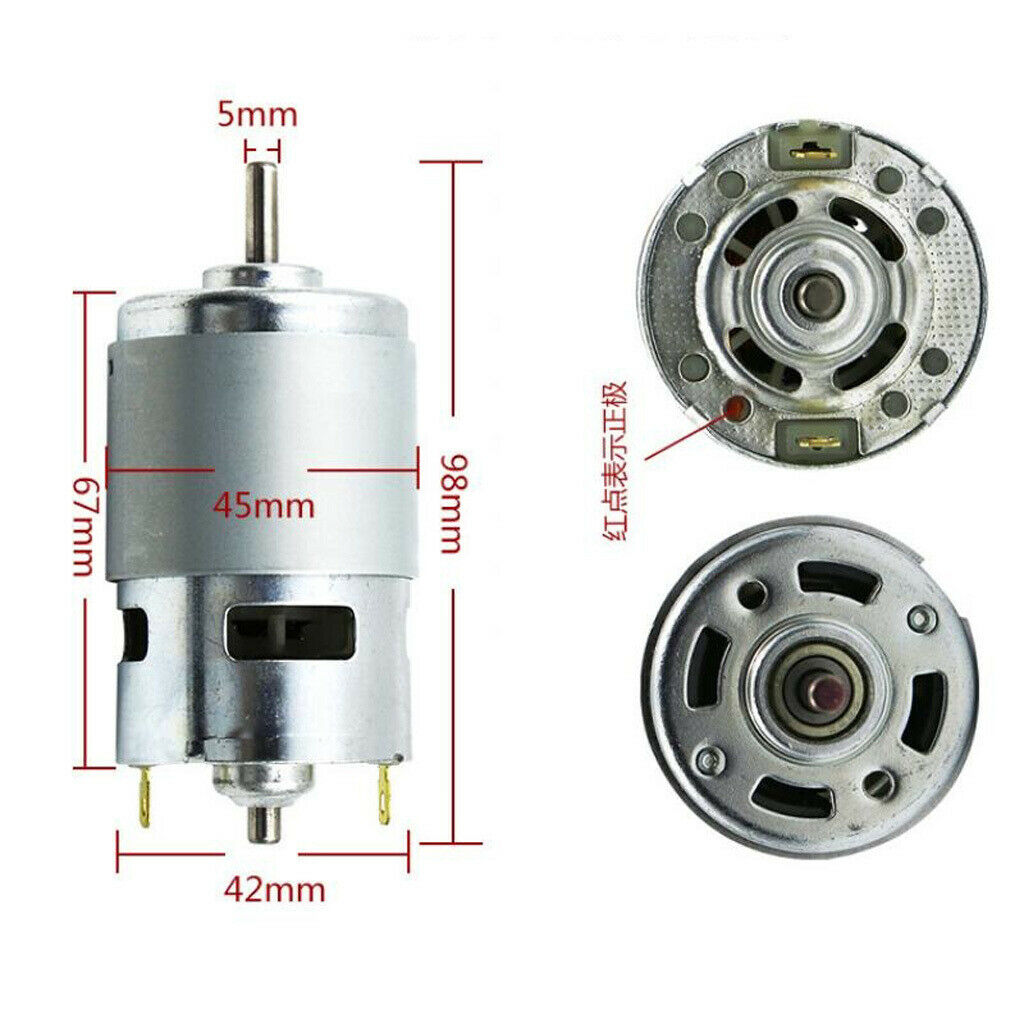 Metal DC 12V 12000RPM High Torque Electric Geared Gear Box DC 775 Motor