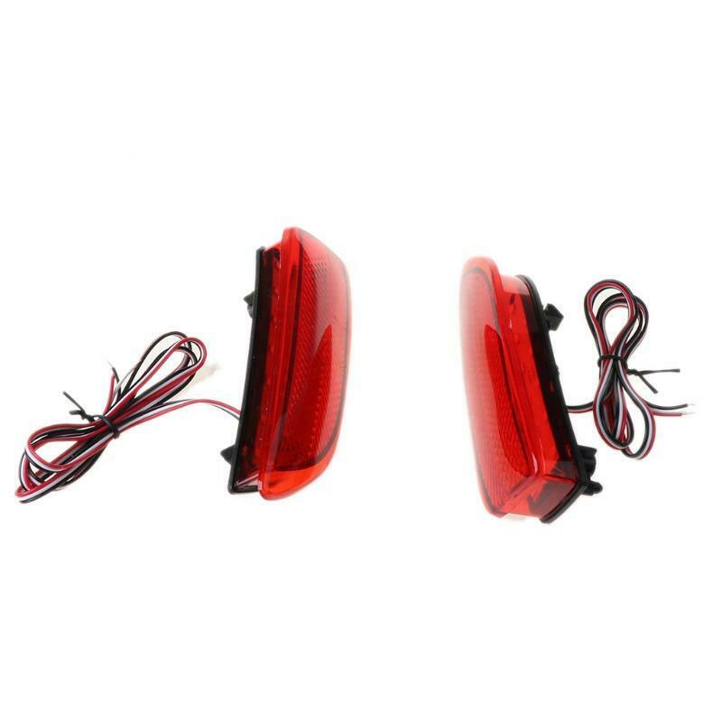 1Pair FTT Rear Bumper Lights LED Reflector Brake Stop Signal Running Lamp For