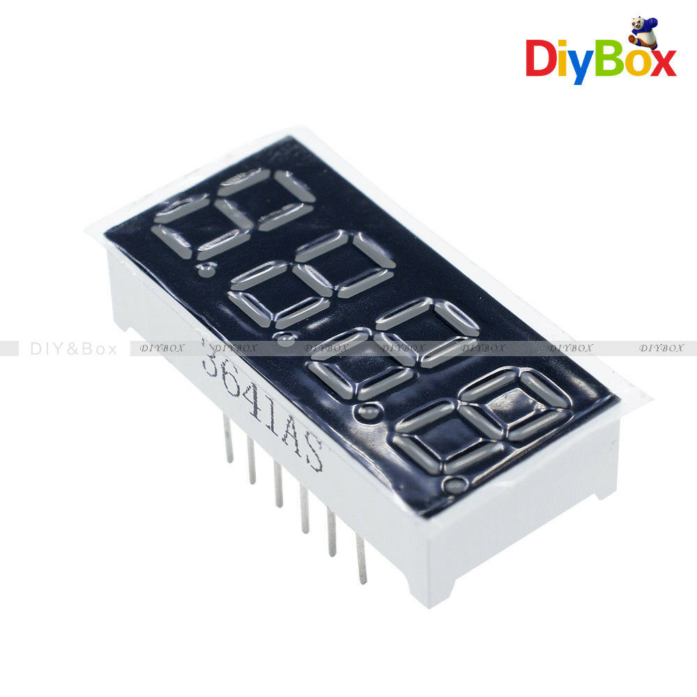 2PCS 0.36" 7 Segment 4 Digit Common Cathode 0.36" RED LED digital Display DIY