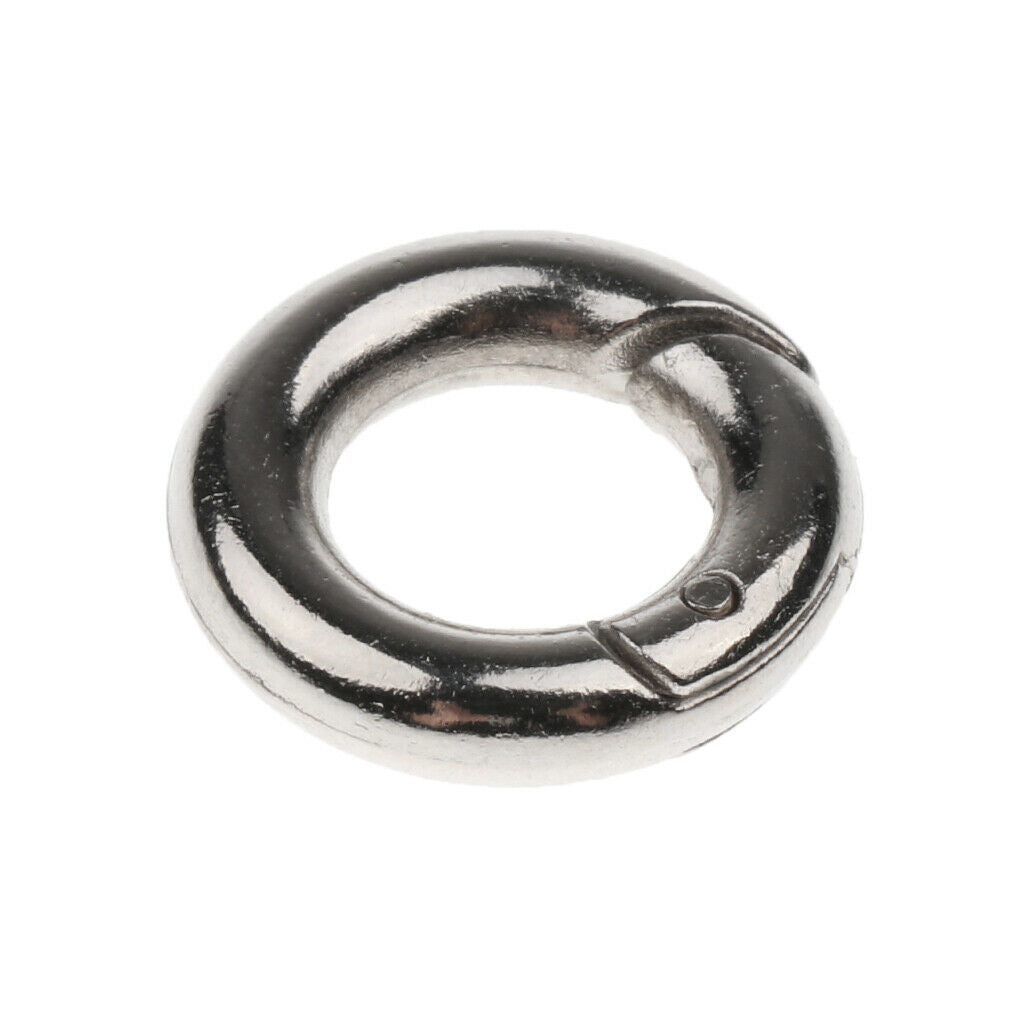 2X 5 lot Round Key Rings Push Gate Snap Open Hook Ring Connector Keychain 20mm