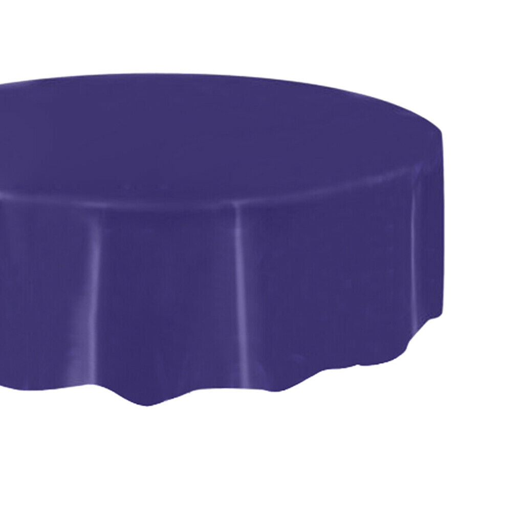 Plastic Disposable Table Covers Round Tableware Wedding Party Purple